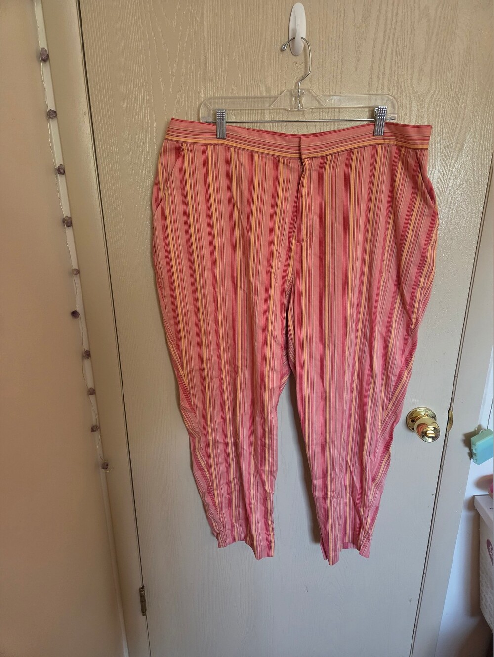 Relativity Woman Y2K Vintage Multicolored Striped Pants Wonens Size 20W